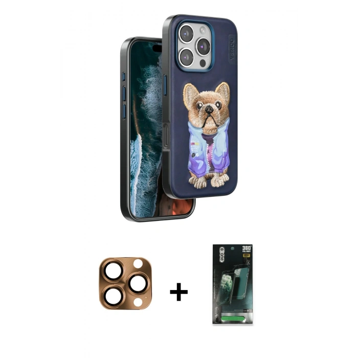 MARSİLYAN™- iPhone 16 Pro Max Kılıf İz Minimal Koleksiyonu - Siyah 360 Mat Full Body Arka Koruyucu + Pers Alüminyum Kamera Lens - CLTM