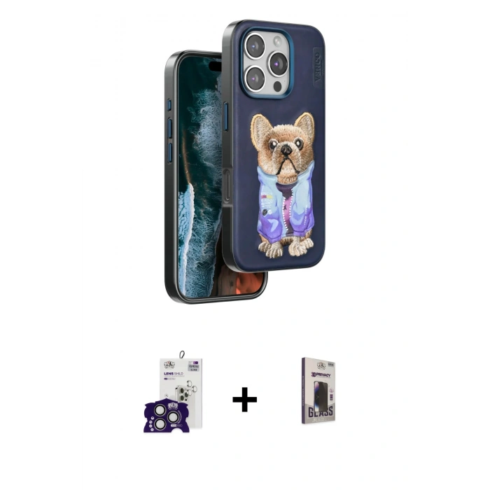 MARSİLYAN™- iPhone 16 Pro Max Kılıf İz Minimal Koleksiyonu - Siyah Bilvis Hayalet Cam Ekran Koruyucu + Bilvis Titan Kamera Lens - TMGI