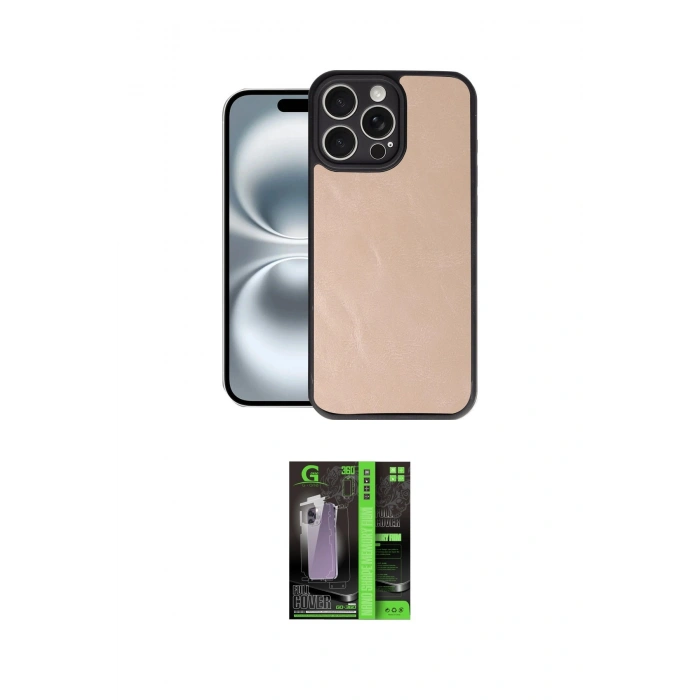 MARSİLYAN™- iPhone 16 Pro Max Kılıf Kıvılcım Işık Serisi - Şeffaf 360 Full Body Arka Koruyucu