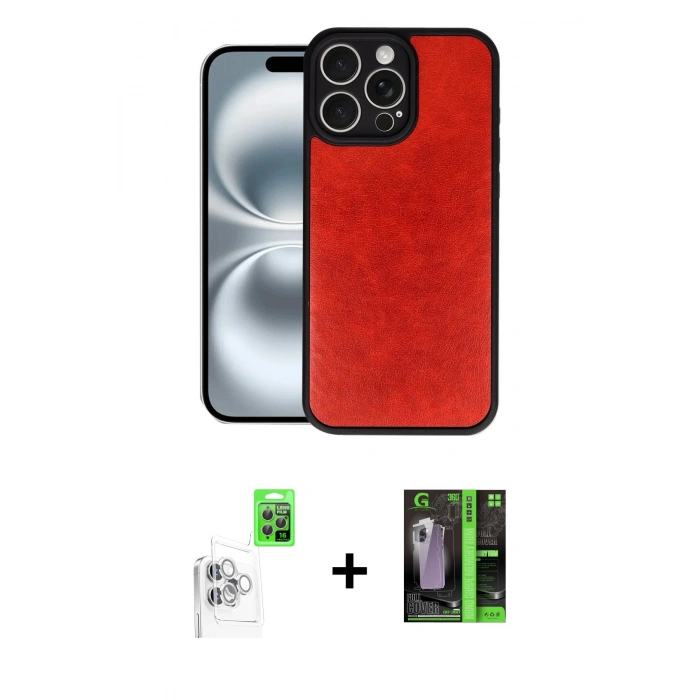 MARSİLYAN™- iPhone 16 Pro Max Kılıf Kıvılcım Işık Serisi - Şeffaf 360 Full Body Arka Koruyucu + Raze Metal Kamera Lens - BZ