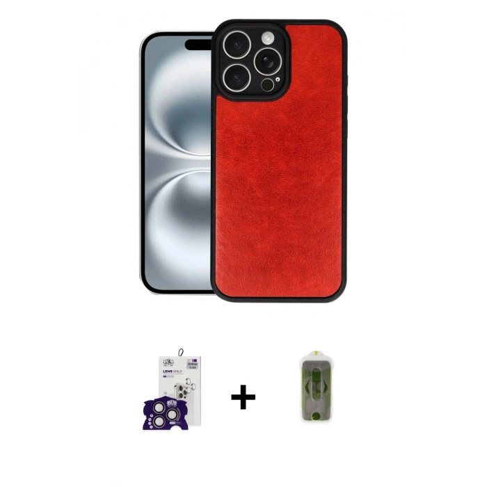 MARSİLYAN™- iPhone 16 Pro Max Kılıf Kıvılcım Işık Serisi - Siyah Joko Magic 5D Hayalet Cam + Bilvis Titan Kamera Lens - TMGI