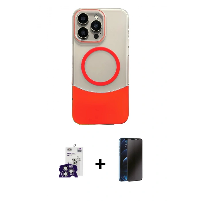 MARSİLYAN™- iPhone 16 Pro Max Kılıf Kozmos Form Özel Seri - Siyah 3D Antistatik Hayalet Cam Ekran Koruyucu + Bilvis Titan Kamera Lens - TMGI