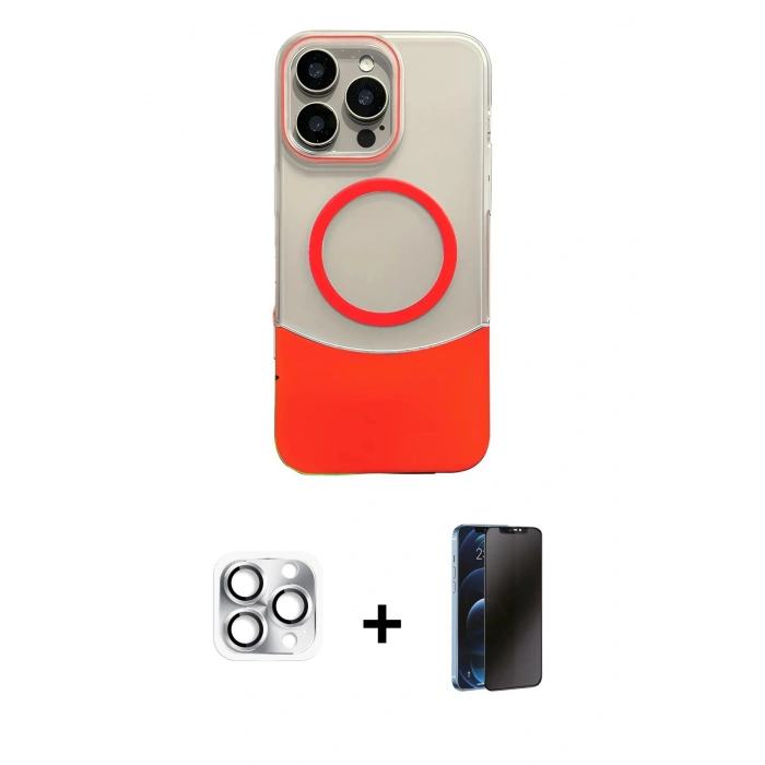 MARSİLYAN™- iPhone 16 Pro Max Kılıf Kozmos Form Özel Seri - Siyah 3D Antistatik Hayalet Cam Ekran Koruyucu + Pers Alüminyum Kamera Lens - GS