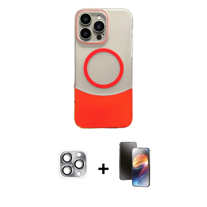 MARSİLYAN™- iPhone 16 Pro Max Kılıf Kozmos Form Özel Seri - Siyah 3D Antistatik Mat Seramik Nano Ekran Koruyucu + Pers Alüminyum Kamera Lens - GI