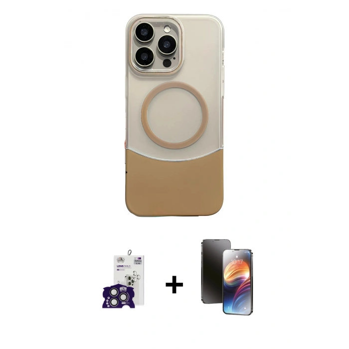 MARSİLYAN™- iPhone 16 Pro Max Kılıf Kozmos Form Özel Seri - Siyah 3D Antistatik Mat Seramik Nano Ekran Koruyucu + Bilvis Titan Kamera Lens - TMGI