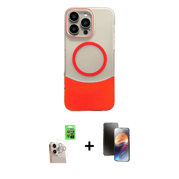 MARSİLYAN™- iPhone 16 Pro Max Kılıf Kozmos Form Özel Seri - Siyah 3D Antistatik Mat Seramik Nano Ekran Koruyucu + Raze Metal Kamera Lens - NLGY
