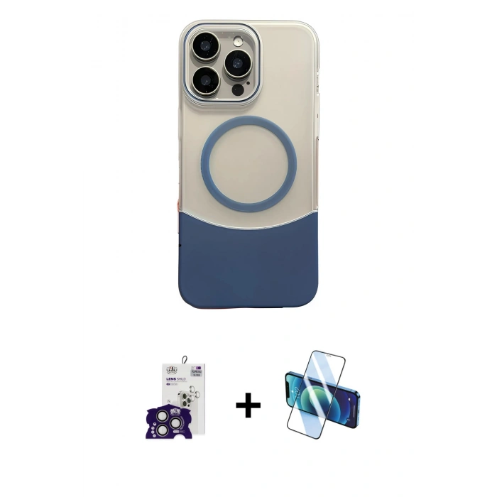 MARSİLYAN™- iPhone 16 Pro Max Kılıf Kozmos Form Özel Seri - Siyah 3D Antistatik Seramik Nano Ekran Koruyucu + Bilvis Titan Kamera Lens - TMGI