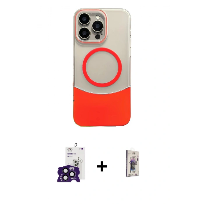 MARSİLYAN™- iPhone 16 Pro Max Kılıf Kozmos Form Özel Seri - Siyah Bilvis 3D Cam Ekran Koruyucu + Bilvis Titan Kamera Lens - SH