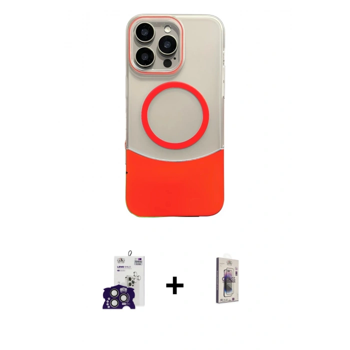 MARSİLYAN™- iPhone 16 Pro Max Kılıf Kozmos Form Özel Seri - Siyah Bilvis 3D Cam Ekran Koruyucu + Bilvis Titan Kamera Lens - TMGI