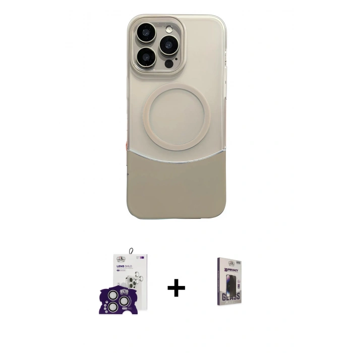 MARSİLYAN™- iPhone 16 Pro Max Kılıf Kozmos Form Özel Seri - Siyah Bilvis Hayalet Cam Ekran Koruyucu + Bilvis Titan Kamera Lens - GS