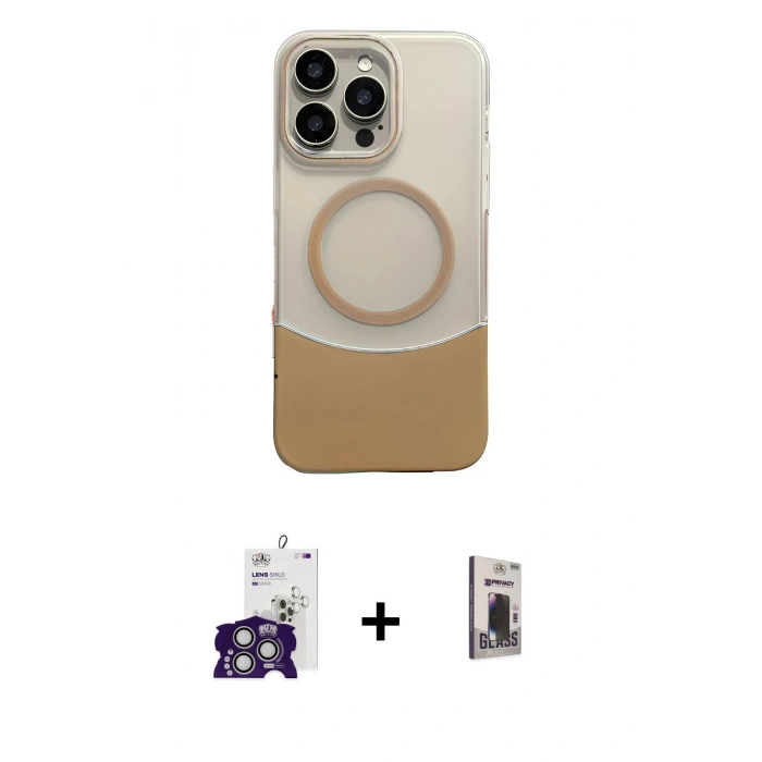 MARSİLYAN™- iPhone 16 Pro Max Kılıf Kozmos Form Özel Seri - Siyah Bilvis Hayalet Cam Ekran Koruyucu + Bilvis Titan Kamera Lens - GS
