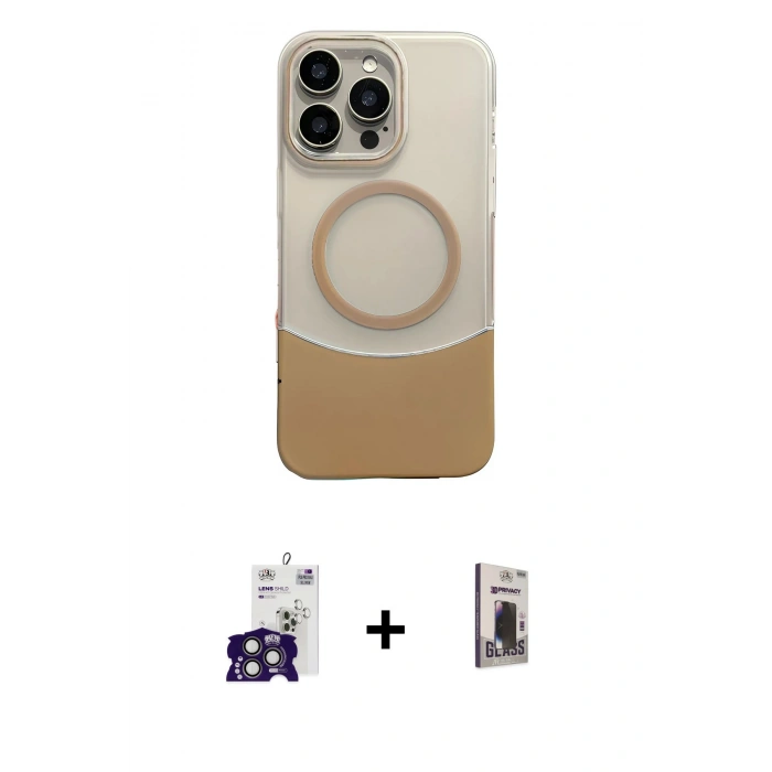 MARSİLYAN™- iPhone 16 Pro Max Kılıf Kozmos Form Özel Seri - Siyah Bilvis Hayalet Cam Ekran Koruyucu + Bilvis Titan Kamera Lens - TMGI