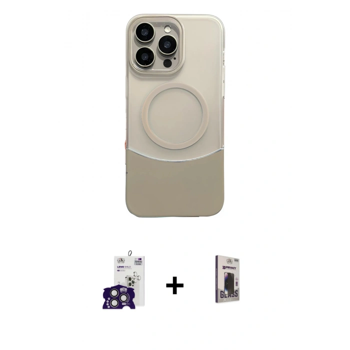 MARSİLYAN™- iPhone 16 Pro Max Kılıf Kozmos Form Özel Seri - Siyah Bilvis Hayalet Cam Ekran Koruyucu + Bilvis Titan Kamera Lens - TMGI