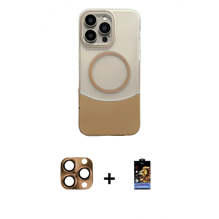 MARSİLYAN™- iPhone 16 Pro Max Kılıf Kozmos Form Özel Seri - Siyah Buffer Hayalet Cam Ekran Koruyucu + Pers Alüminyum Kamera Lens - CLTM