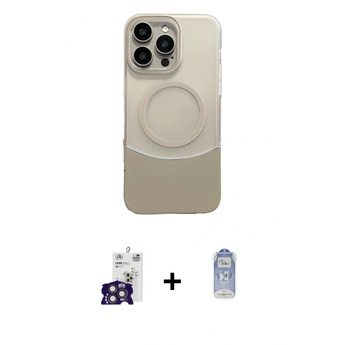 MARSİLYAN™- iPhone 16 Pro Max Kılıf Kozmos Form Özel Seri - Siyah Joko Magic 5D Cam + Bilvis Titan Kamera Lens - TMGI