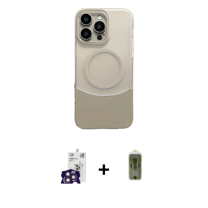 MARSİLYAN™- iPhone 16 Pro Max Kılıf Kozmos Form Özel Seri - Siyah Joko Magic 5D Hayalet Cam + Bilvis Titan Kamera Lens - TMGI