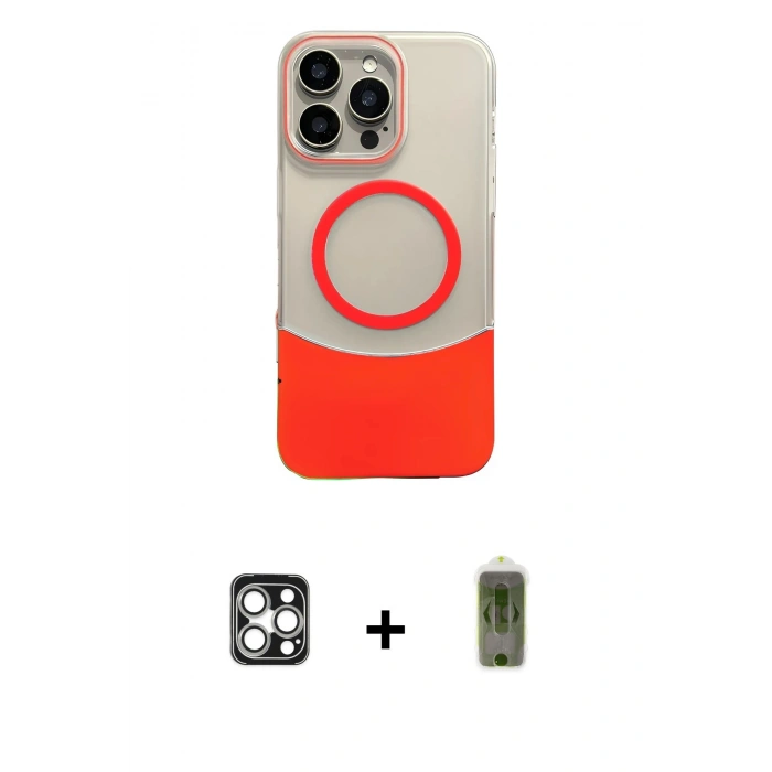 MARSİLYAN™- iPhone 16 Pro Max Kılıf Kozmos Form Özel Seri - Siyah Joko Magic 5D Hayalet Cam + Gümüş PVD Metal Kamera Lens