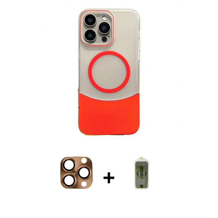 MARSİLYAN™- iPhone 16 Pro Max Kılıf Kozmos Form Özel Seri - Siyah Joko Magic 5D Hayalet Cam + Pers Alüminyum Kamera Lens - CLTM