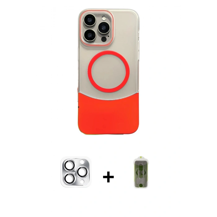MARSİLYAN™- iPhone 16 Pro Max Kılıf Kozmos Form Özel Seri - Siyah Joko Magic 5D Hayalet Cam + Pers Alüminyum Kamera Lens - GS