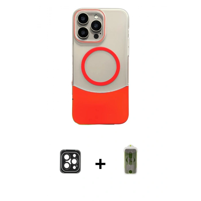 MARSİLYAN™- iPhone 16 Pro Max Kılıf Kozmos Form Özel Seri - Siyah Joko Magic 5D Hayalet Cam + PVD Metal Kamera Lens - SH