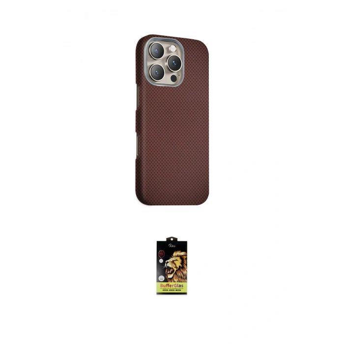 MARSİLYAN™- iPhone 16 Pro Max Kılıf Kozmos Klasik Prime - Siyah Buffer Cam Ekran Koruyucu