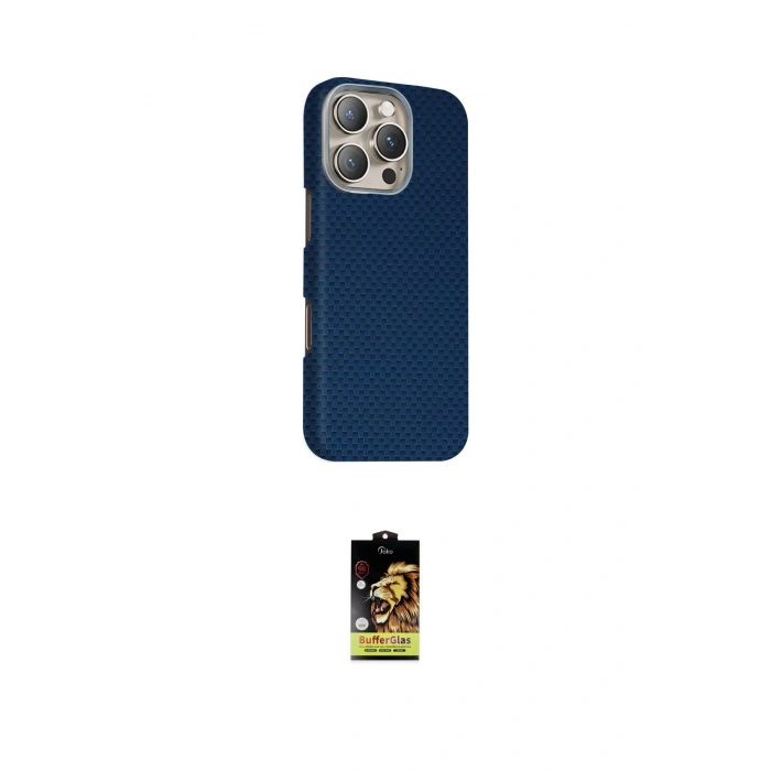 MARSİLYAN™- iPhone 16 Pro Max Kılıf Kozmos Klasik Prime - Siyah Buffer Cam Ekran Koruyucu