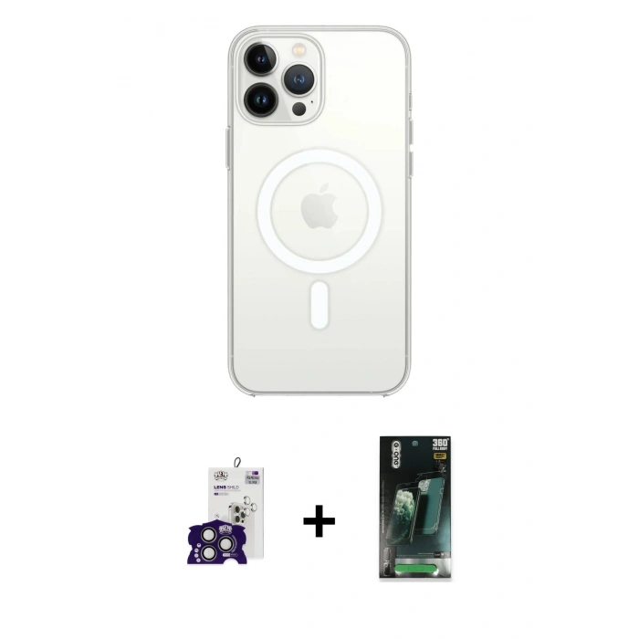 MARSİLYAN™- iPhone 16 Pro Max Kılıf Kutup Klasik Serisi - Siyah 360 Mat Full Body Arka Koruyucu + Bilvis Titan Kamera Lens - TMGI