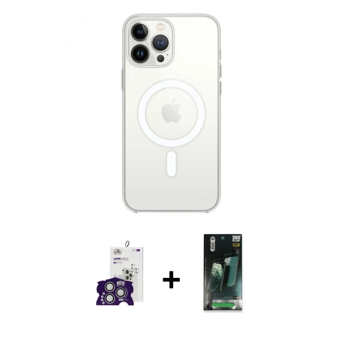 MARSİLYAN™- iPhone 16 Pro Max Kılıf Kutup Klasik Serisi - Siyah 360 Mat Full Body Arka Koruyucu + Bilvis Titan Kamera Lens - GS