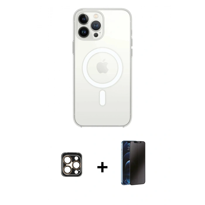 MARSİLYAN™- iPhone 16 Pro Max Kılıf Kutup Klasik Serisi - Siyah 3D Antistatik Hayalet Cam Ekran Koruyucu + PVD Metal Kamera Lens - GD