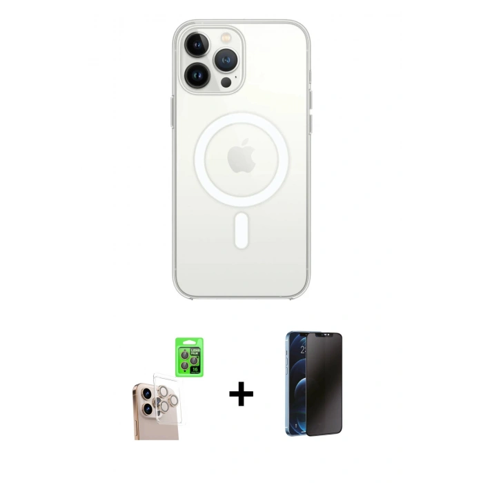 MARSİLYAN™- iPhone 16 Pro Max Kılıf Kutup Klasik Serisi - Siyah 3D Antistatik Hayalet Cam Ekran Koruyucu + Raze Metal Kamera Lens - NLGY