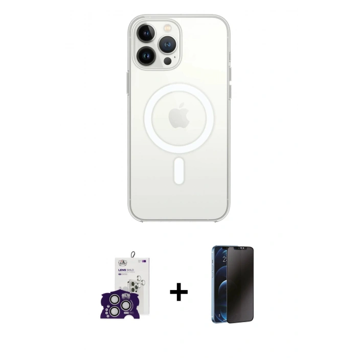MARSİLYAN™- iPhone 16 Pro Max Kılıf Kutup Klasik Serisi - Siyah 3D Antistatik Hayalet Cam Ekran Koruyucu + Bilvis Titan Kamera Lens - GS