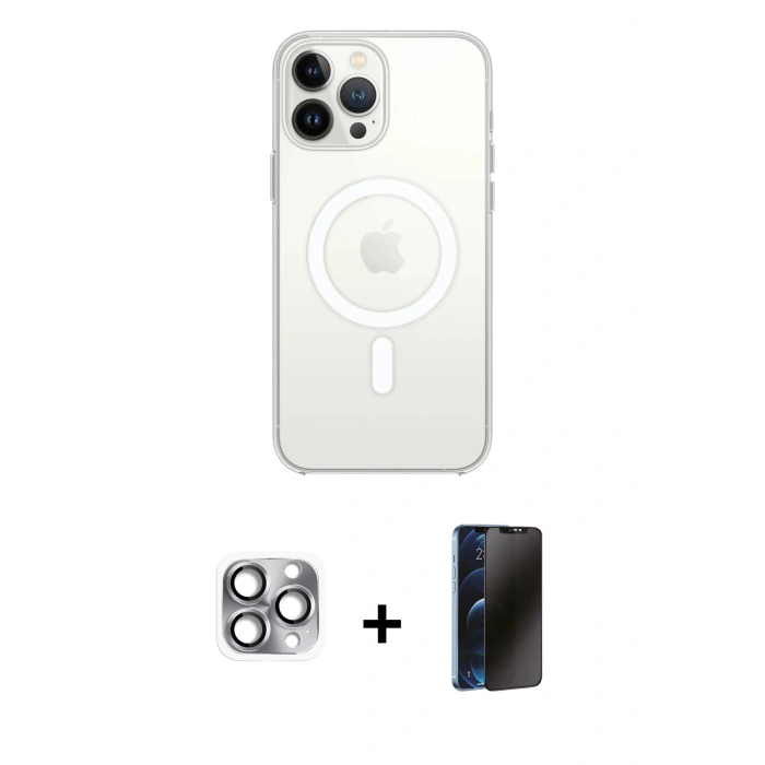 MARSİLYAN™- iPhone 16 Pro Max Kılıf Kutup Klasik Serisi - Siyah 3D Antistatik Hayalet Cam Ekran Koruyucu + Pers Alüminyum Kamera Lens - GI