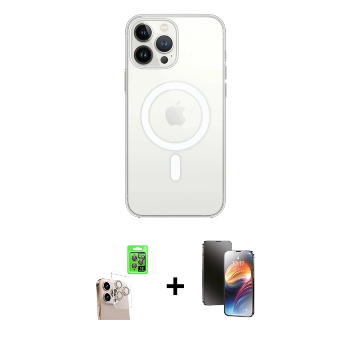 MARSİLYAN™- iPhone 16 Pro Max Kılıf Kutup Klasik Serisi - Siyah 3D Antistatik Mat Seramik Nano Ekran Koruyucu + Raze Metal Kamera Lens - NLGY