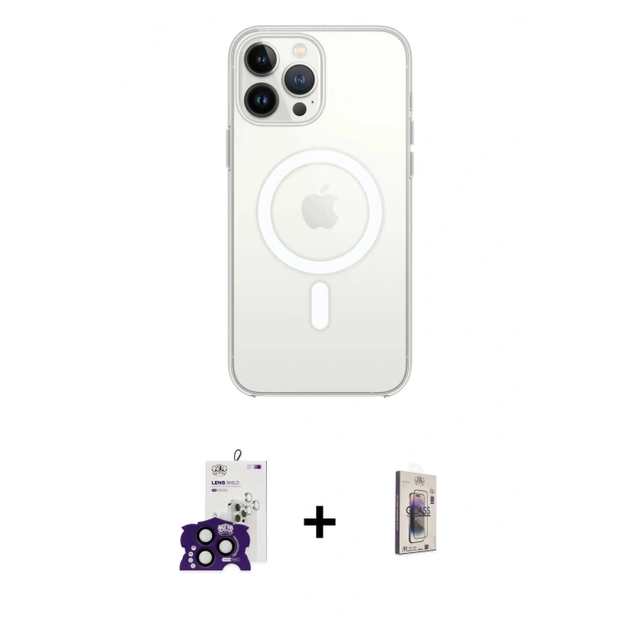MARSİLYAN™- iPhone 16 Pro Max Kılıf Kutup Klasik Serisi - Siyah Bilvis 3D Cam Ekran Koruyucu + Bilvis Titan Kamera Lens - SH
