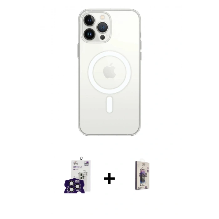 MARSİLYAN™- iPhone 16 Pro Max Kılıf Kutup Klasik Serisi - Siyah Bilvis 3D Cam Ekran Koruyucu + Bilvis Titan Kamera Lens - TMGI