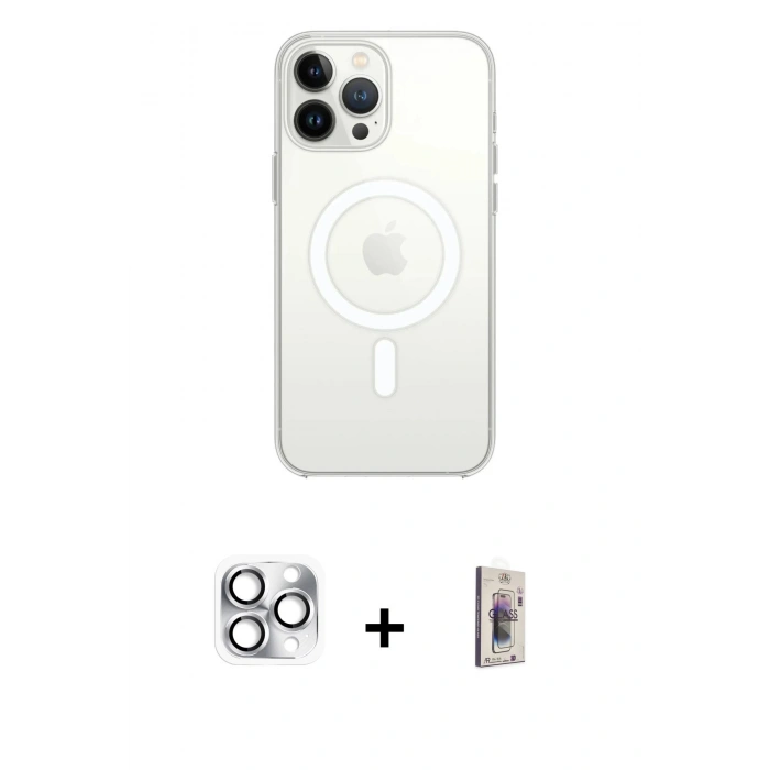 MARSİLYAN™- iPhone 16 Pro Max Kılıf Kutup Klasik Serisi - Siyah Bilvis 3D Cam Ekran Koruyucu + Pers Alüminyum Kamera Lens - GS