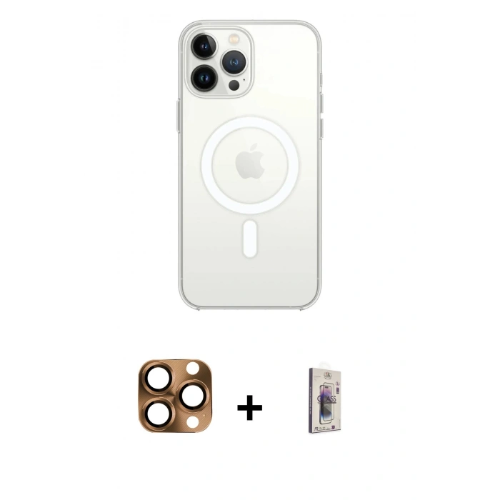 MARSİLYAN™- iPhone 16 Pro Max Kılıf Kutup Klasik Serisi - Siyah Bilvis 3D Cam Ekran Koruyucu + Pers Alüminyum Kamera Lens - CLTM