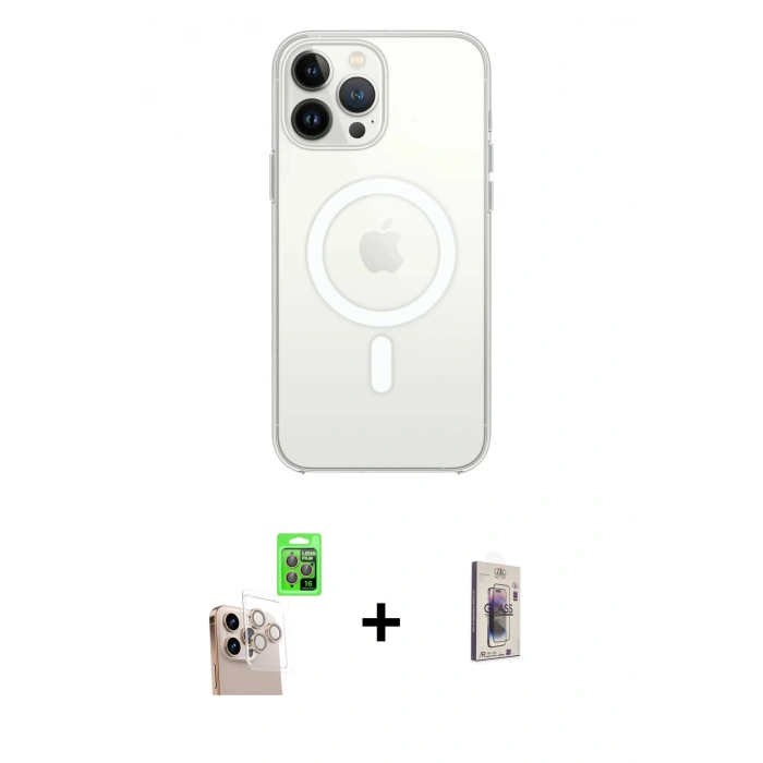 MARSİLYAN™- iPhone 16 Pro Max Kılıf Kutup Klasik Serisi - Siyah Bilvis 3D Cam Ekran Koruyucu + Raze Metal Kamera Lens - NLGY