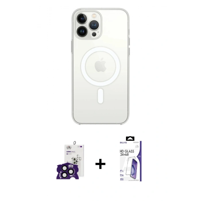 MARSİLYAN™- iPhone 16 Pro Max Kılıf Kutup Klasik Serisi - Siyah Bilvis 3X AR HD Cam Ekran Koruyucu + Bilvis Titan Kamera Lens - SH