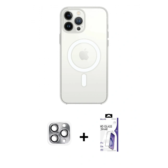 MARSİLYAN™- iPhone 16 Pro Max Kılıf Kutup Klasik Serisi - Siyah Bilvis 3X AR HD Cam Ekran Koruyucu + Pers Alüminyum Kamera Lens - GI