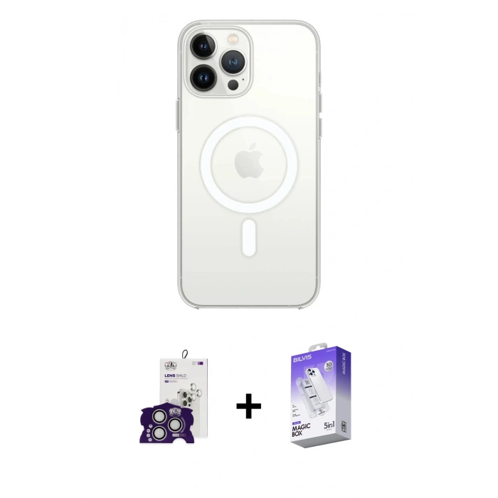 MARSİLYAN™- iPhone 16 Pro Max Kılıf Kutup Klasik Serisi - Siyah Bilvis 5in1 3D Magic Cam Ekran Koruyucu + Bilvis Titan Kamera Lens - GS