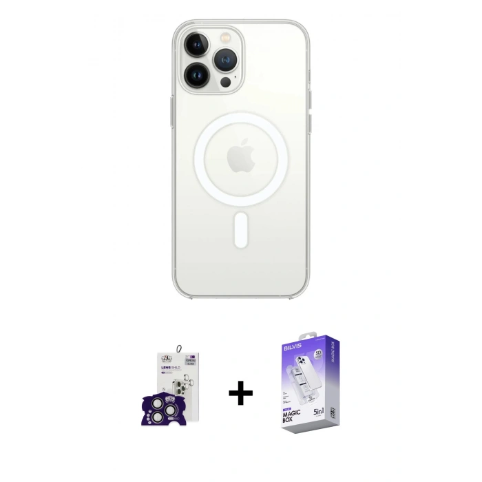 MARSİLYAN™- iPhone 16 Pro Max Kılıf Kutup Klasik Serisi - Siyah Bilvis 5in1 3D Magic Cam Ekran Koruyucu + Bilvis Titan Kamera Lens - TMGI
