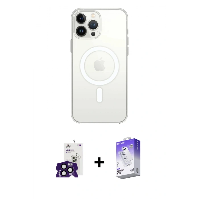 MARSİLYAN™- iPhone 16 Pro Max Kılıf Kutup Klasik Serisi - Siyah Bilvis 5in1 3D Magic Cam Ekran Koruyucu + Bilvis Titan Kamera Lens - SH