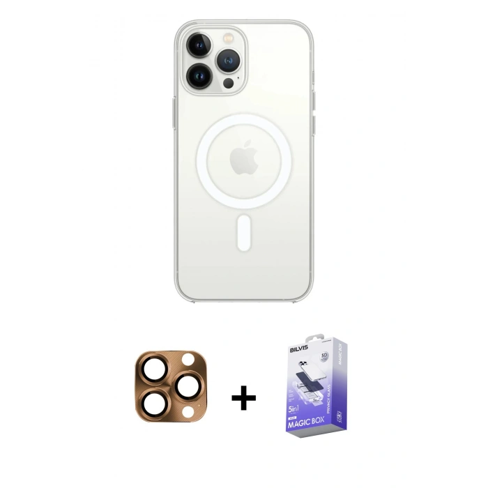 MARSİLYAN™- iPhone 16 Pro Max Kılıf Kutup Klasik Serisi - Siyah Bilvis 5in1 5D Magic Hayalet Cam Ekran Koruyucu + Pers Alüminyum Kamera Lens - CLTM