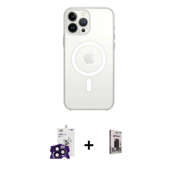 MARSİLYAN™- iPhone 16 Pro Max Kılıf Kutup Klasik Serisi - Siyah Bilvis Hayalet Cam Ekran Koruyucu + Bilvis Titan Kamera Lens - SH
