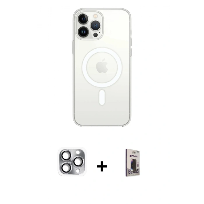MARSİLYAN™- iPhone 16 Pro Max Kılıf Kutup Klasik Serisi - Siyah Bilvis Hayalet Cam Ekran Koruyucu + Pers Alüminyum Kamera Lens - GI