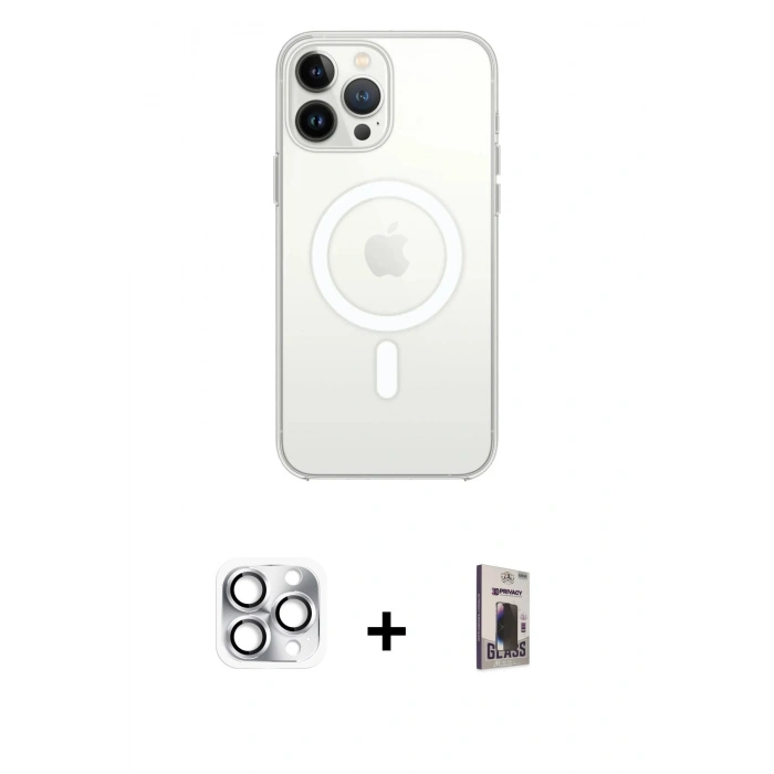 MARSİLYAN™- iPhone 16 Pro Max Kılıf Kutup Klasik Serisi - Siyah Bilvis Hayalet Cam Ekran Koruyucu + Pers Alüminyum Kamera Lens - GS