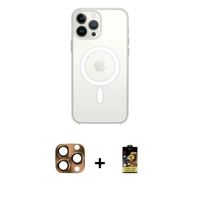MARSİLYAN™- iPhone 16 Pro Max Kılıf Kutup Klasik Serisi - Siyah Buffer Cam Ekran Koruyucu + Pers Alüminyum Kamera Lens - CLTM