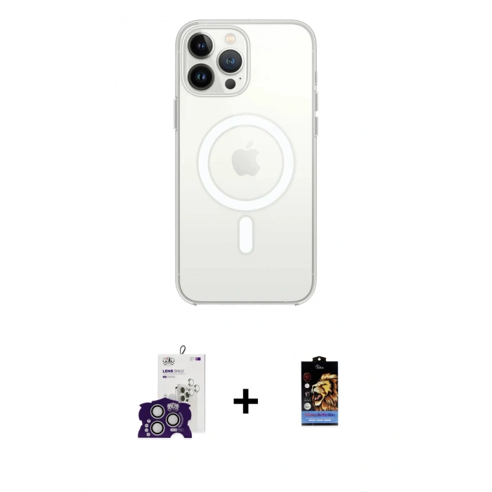 MARSİLYAN™- iPhone 16 Pro Max Kılıf Kutup Klasik Serisi - Siyah Buffer Hayalet Cam Ekran Koruyucu + Bilvis Titan Kamera Lens - GS