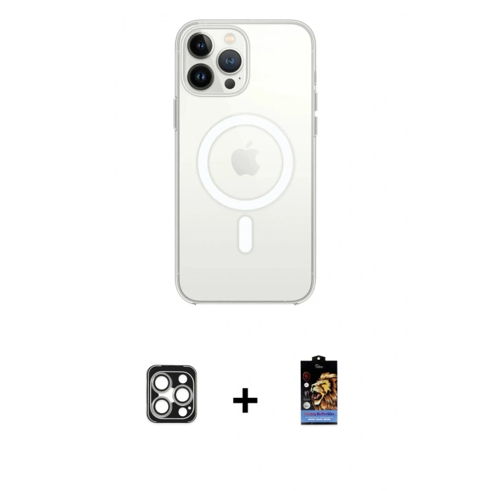 MARSİLYAN™- iPhone 16 Pro Max Kılıf Kutup Klasik Serisi - Siyah Buffer Hayalet Cam Ekran Koruyucu + PVD Metal Kamera Lens - GS